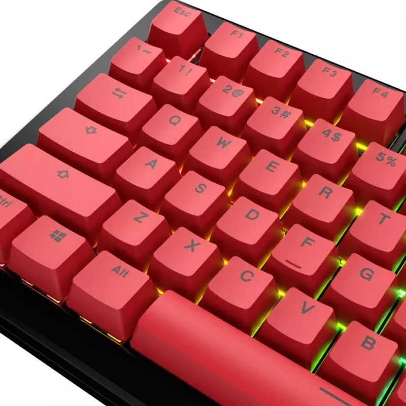 Keycaps GLORIOUS GPBT Basics — PBT, układ US ANSI, czerwone akcenty