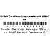 Stacja dokująca Unitek D1078A — hub USB-C, 2x wejście USB-C, 1x wyjście USB-C, 100 W PD, obsługa 4K, maks. 3480×2160, szary