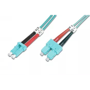 Kabel światłowodowy krosowy Digitus OM3 LC/SC 1m