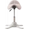 Stołek balansowy ergonomiczny Up Up Toronto biały, tkanina Ivory, dłuższy podnośnik gazowy