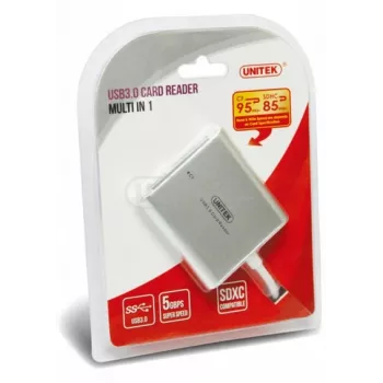 Czytnik kart UNITEK Y-9313 USB 3.2 Gen 1 (3.1 Gen 1) Srebrny