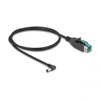 Kabel DeLOCK PoweredUSB męski 12 V na DC 5.5 x 2.1 mm męski kątowy 1 m
