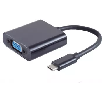 Adapter wideo USB Type-C VGA D-Sub Czarny S/CONN 14-05006