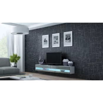 Cama stojak TV VIGO nowy 30/180/40 biały/szary połysk
