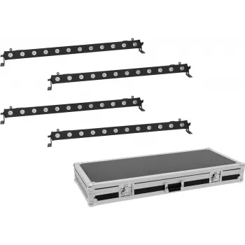Zestaw listew LED EUROLITE 4x LED BAR-12 QCL RGBA z futerałem transportowym