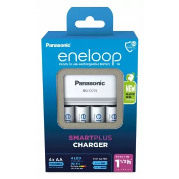 Ładowarka do baterii PANASONIC Eneloop Smartplus BQ-CC55 + 4x AA 2000 mAh (K-KJ55MCD40E)
