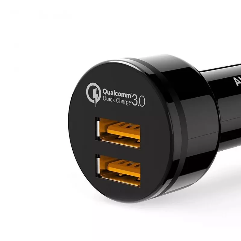 Ładowarka samochodowa CC-T8 ultra-szybka 2xUSB 3.0 6A 36W + kabel micro USB 1m