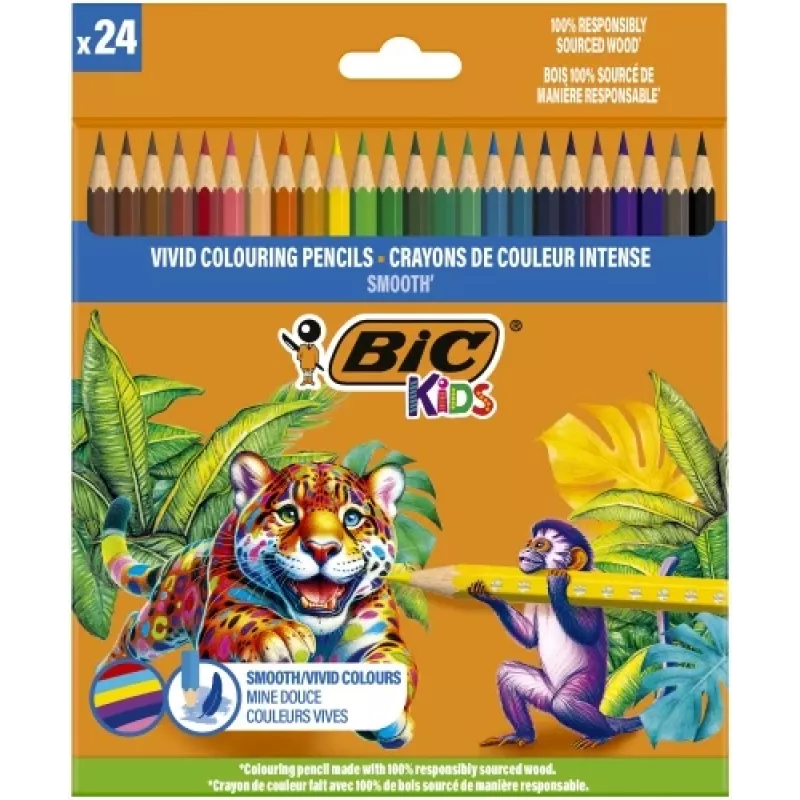 BIC Kczerwonyki Kids Smooth zestaw 24 kolory
