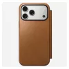 Futerał komórkowy z klapką Nomad Modern Leather Folio do iPhone 17 Pro Max — Tan, pasuje do ekranu 17,5 cm (6,9 cala), 4 kieszenie na karty