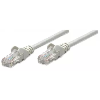 Kabel krosowy sieciowy Intellinet, Kat.6, 0,5 m, szary, CCA, U/UTP, PVC, RJ45, pozłacane styki, zabezpieczenie przed zaczepianiem, odciążka, dożywotnia gwarancja