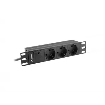 LANBERG LISTWA ZASILAJĄCA 10 RACK (1U, 16A, 3X SHUKO)