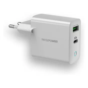 Ładowarka RealPower PC-20 Smartfon Tablet Biała