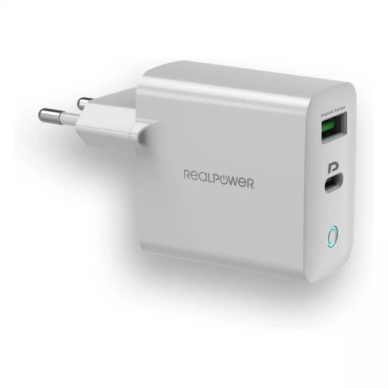 Ładowarka RealPower PC-20 Smartfon Tablet Biała