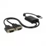 Kabel szeregowy DeLOCK 63950 USB 2.0 Typ-A 2 x RS-232 DB9 Czarny 0,6 m