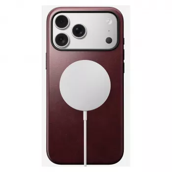 Pokrowiec skórzany Nomad Modern dla iPhone 17 Pro Max (6,9 cala) — Burgundy, skóra+TPU+PC