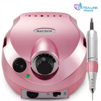 Elektryczna wiertarka do paznokci Extralink NAIL DRILL-202 65W Różowa — profesjonalne narzędzie do manicure/pedicure