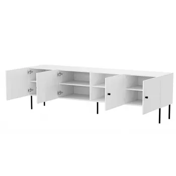 4D szafka RTV PALAZZO BIS 201x40x60 biały matowy