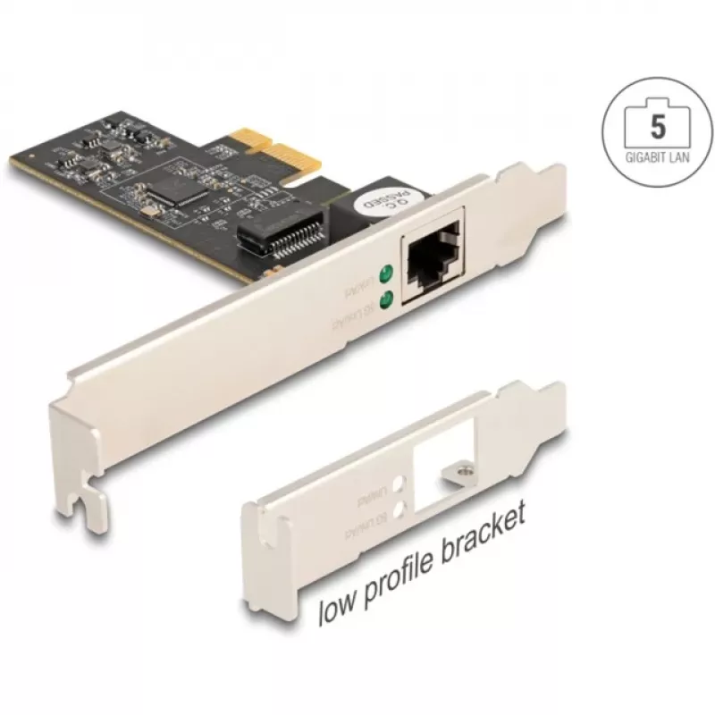 DeLOCK PCI Express x1 Card 81260 1 x RJ45 5 Gigabit LAN RTL8126