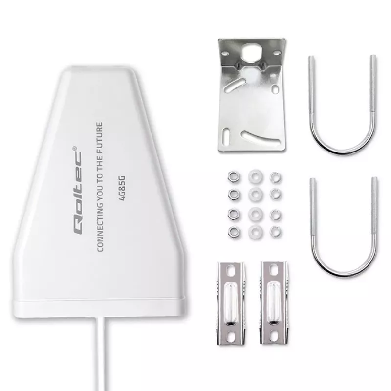 Zewnętrzna antena 4G/5G LTE QOLTEC 9 dBi, złącze N żeńskie, kabel 3 m