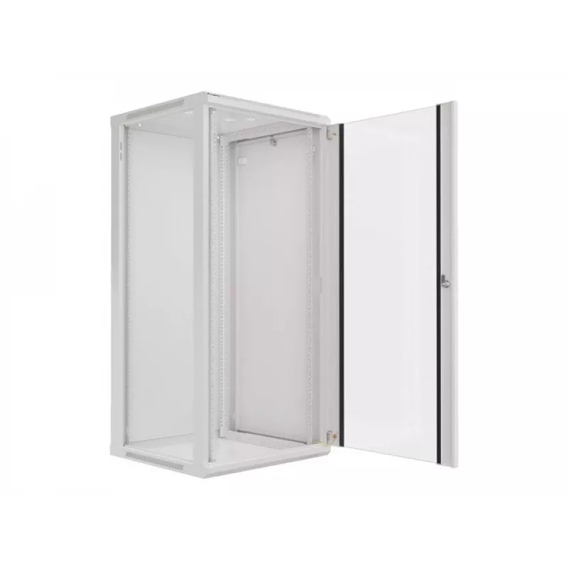 Szafa rackowa wisząca Lanberg 19'' 27U 600x600mm szara (drzwi szklane)