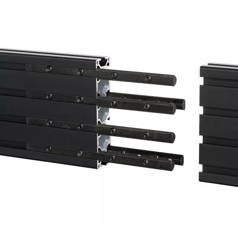 Szyna montażowa B-Tech BT8390 Zestaw przedłużający Czarny 12mm szerokość 8mm głębokość 180mm długość