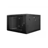 Szafa rackowa instalacyjna naścienna Lanberg 19'' 6U 600x600mm czarna (szklane drzwi)