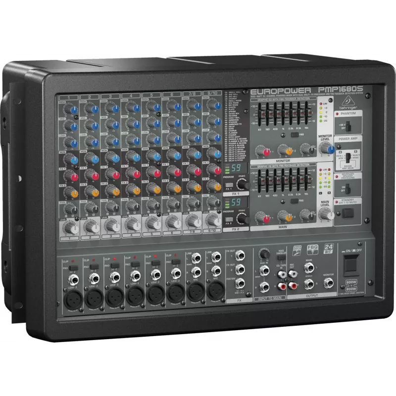 Behringer PMP1680S mikser audio 10 kanałów 10 - 200000 Hz Czarny