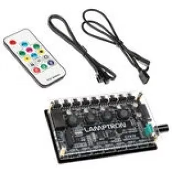 Kontroler wentylatorów i ARGB Lamptron CY816 Czarny — 6 portów wentylatorów, 8 stref ARGB