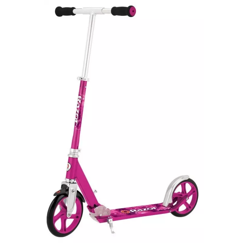 Hulajnoga kopana Razor A5 Lux — składana, aluminiowa, kółka poliuretanowe 20 cm, regulowana kierownica, maks. obciążenie 100 kg, różowa
