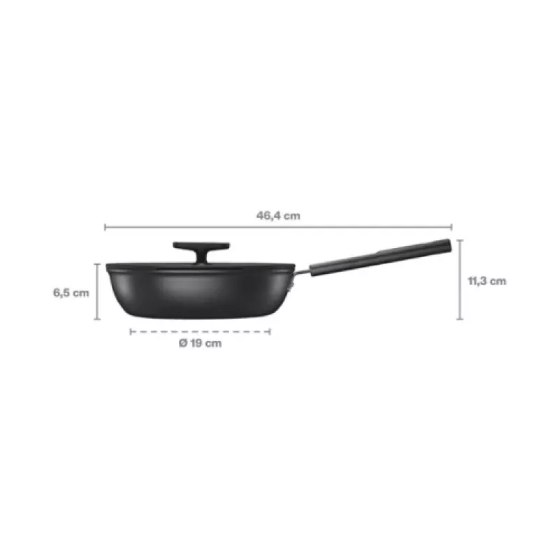 Patelnia sauté Fiskars Hard Face 1075528 z powłoką nieprzywierającą 24 cm 2,2L