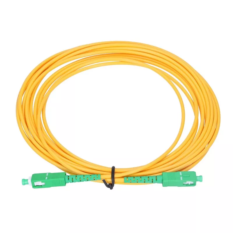 Extralink SC/APC-SC/APC Patchcord, LSOH, jednomodowy, simpleks, G.657A2, 3mm, 15m, żółty