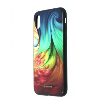 Etui na telefon Tellur Cover Glass Print do iPhone XR Mesmeric – twarde etui ochronne z nadrukiem na szkle