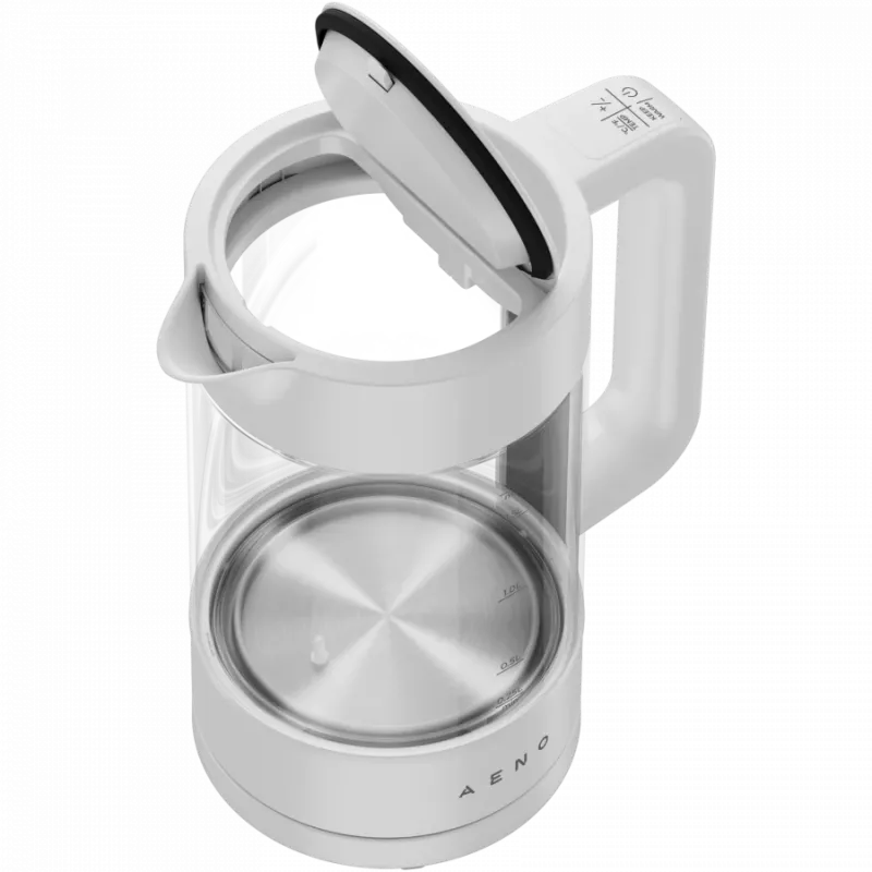 Czajnik elektryczny, biały, 220-240V, 1850-2200W, 1.7L, utrzymywanie ciepła 30 min, 40,60,80,90,100°C, panel sterowania w uchwycie