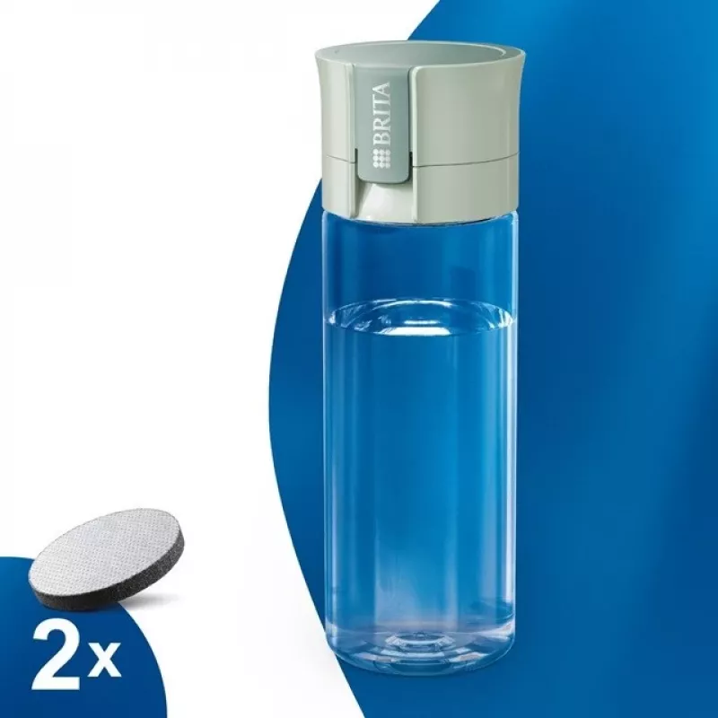 Butelka filtrująca BRITA Vital Pastelowa zieleń 600 ml z 5 dyskami filtracyjnymi MicroDisc (BRITA 1059295)
