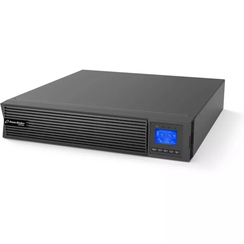 Rack UPS PowerWalker VFI 1500 LICR IOT PF1 on-line 1500 VA, 8× IEC C13, USB-B, RS-232, LCD, 2U