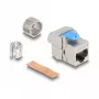 Moduł Keystone DeLOCK RJ45 żeński na LSA Kat.8.1 beznarzędziowy Płaski Metaliczny