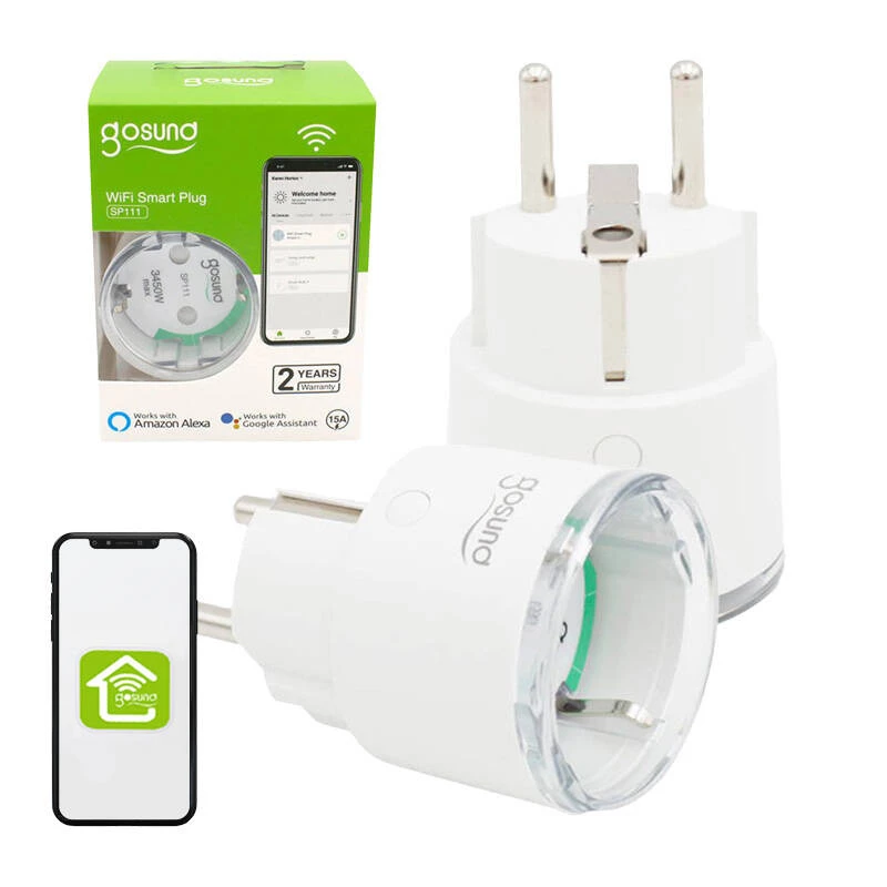 Inteligentna wtyczka WiFi Gosund SP111 3680W 16A, Tuya 2-pak