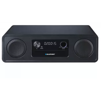 System Micro Hi‑Fi BLAUPUNKT MS20BK — CD/MP3/WMA, Bluetooth 5.0, FM, USB, MicroSD, 2×20W RMS, AUX, RCA, wyświetlacz LED, 100–240V, czarny
