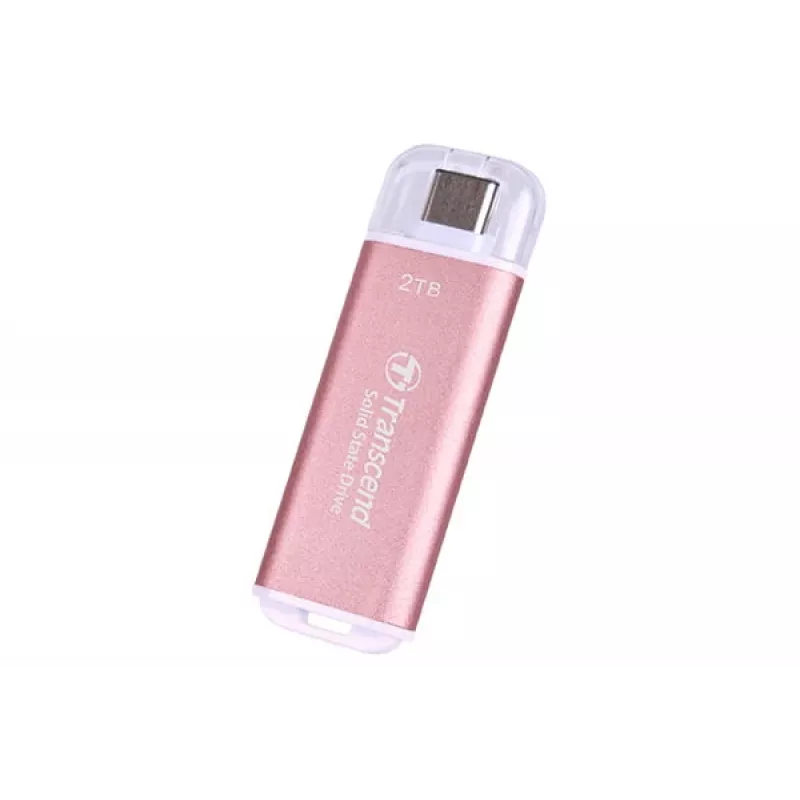 Zewnętrzny dysk SSD TRANSCEND TS2TESD300P 2 TB USB Type-C, do 1050/950 MB/s, aluminiowy niebieski