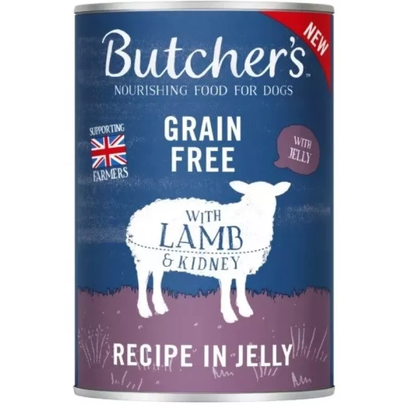 Butcher's Original Mega Pack mokra karma dla psów, mieszanka kawałków w galaretce z wątróbką lub nerkami, 6 x 400 g