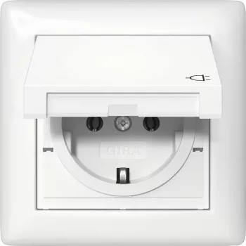 gira zestaw gniazdka SCHUKO z KD, ochroną IP44 i ramką — model 415703