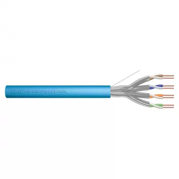 Kabel instalacyjny DIGITUS CAT 6A U/FTP 305 m, simplex, Cca, Easy Pull Box, niebieski