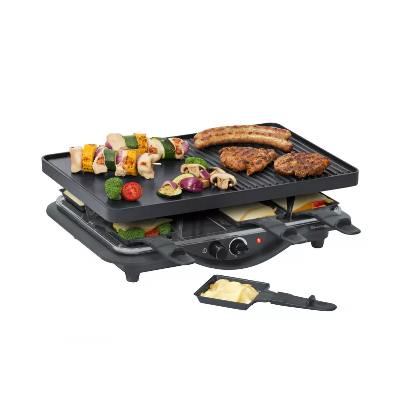 Grill do Raclette Steba RC 28 8 osób 1400 W Czarny Chrom