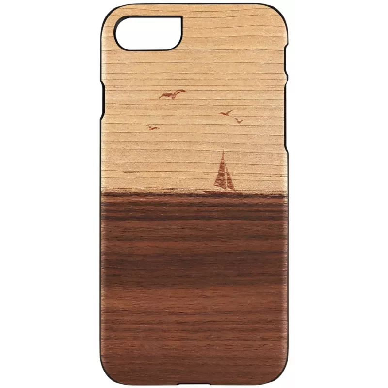 Etui na telefon man and wood dla iPhone 7/8, mare Czarny