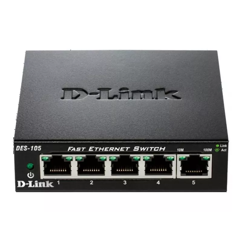 D-Link DES-105 Niezarządzalny L2 Czarny