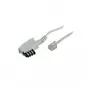 Kabel telefoniczny S/CONN 70046-W 6 m Biały