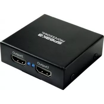 SpeaKa Professional SP-HDS-220 1+2 Port HDMI-Splitter Ultra HD 3840 x 2160 Pixel Czarny (SP-9006064)