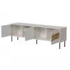 TV cabinet cama meble INSERTO 3D1W 190x40x62 cm wykończenie cashmere z LED