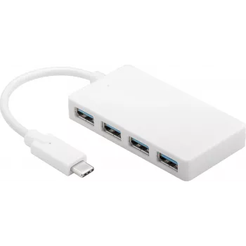 Microconnect USB3.1CUSB3 koncentrator interfejsu USB 3.2 Gen 1 (3.1 Gen 1) Type-C 5000 Mbit/s Biały