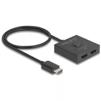 Przełącznik HDMI DeLOCK 18901 144Hz Czarny Plastik 55x55x15mm